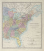 UNITED STATES EAST. USA Canada. Pre West Virginia accession. SDUK 1857 old map