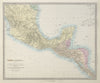 SOUTHERN MEXICO & CENTRAL AMERICA. Yucatan Belize Mosquito Coast. SDUK 1857 map