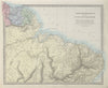 AMAZONIA. Showing Indian tribes. Guyana Surinam Brazil. Recife. SDUK 1857 map