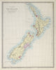 NEW ZEALAND early settlements/colonies New Munster Ulster Leinster SDUK 1857 map