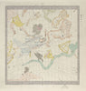 ASTRONOMY CELESTIAL. Star map. Star chart, III. Autumnal Equinox. SDUK 1857