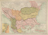 Balkans Rumilia Wallachai Servia Bulgaria Macedonia Albania BARTHOLOMEW 1870 map