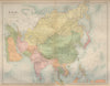 Asia. Arabia Siam China Anam Persia Abou Thubbi (Abu Dhabi) BARTHOLOMEW 1870 map
