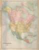 North America. USA. Dominion of Canada. Mexico Greenland. BARTHOLOMEW 1870 map