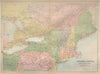North East USA & Canada. Great Lakes. New England NY PA. BARTHOLOMEW 1870 map