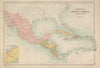 Mexico, Central America & West Indies. Panama Railway. BARTHOLOMEW 1870 map