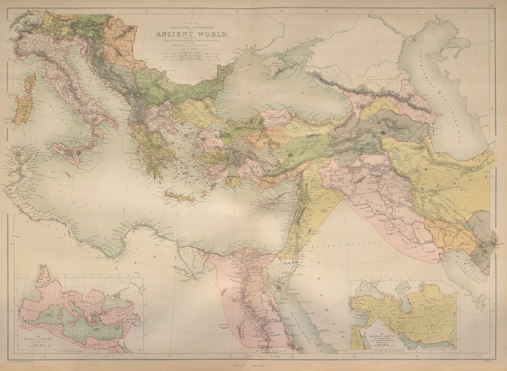 Ancient World. Eastern Mediterranean & Middle East. BARTHOLOMEW 1870 old map