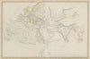 WORLD AS KNOWN TO ANCIENTS Herodotus Hanno Ptolemy Pliny SDUK 1844 old map