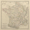 FRANCE with pre-Revolutionary PROVINCES. Original hand colour SDUK 1844 map