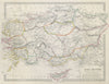 ANCIENT ASIA MINOR Turkey Cyprus Cappadocia Galatia Phrygia SDUK 1844 old map