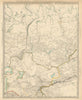 CENTRAL ASIA Western Siberia Bukhara Khiva Independent Tartary SDUK 1844 map