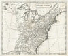 United States of America by Arrowsmith & Lewis. 17 States 1812 old antique map