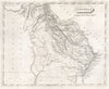 Georgia state map by Arrowsmith & Lewis 1812 old antique plan chart
