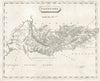 Tennessee state map by Arrowsmith & Lewis. Tennessee Company 1812 old