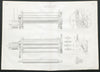 VICTORIAN ENGINEERING DRAWING Plate-bending machine. Robert Napier Glasgow 1847