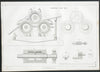 VICTORIAN ENGINEERING DRAWING Horizontal sugar mill (2) 1847 old antique print