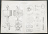 19C ENGINEERING DRAWING Details of corn mill. William Fairbairn, Manchester 1847