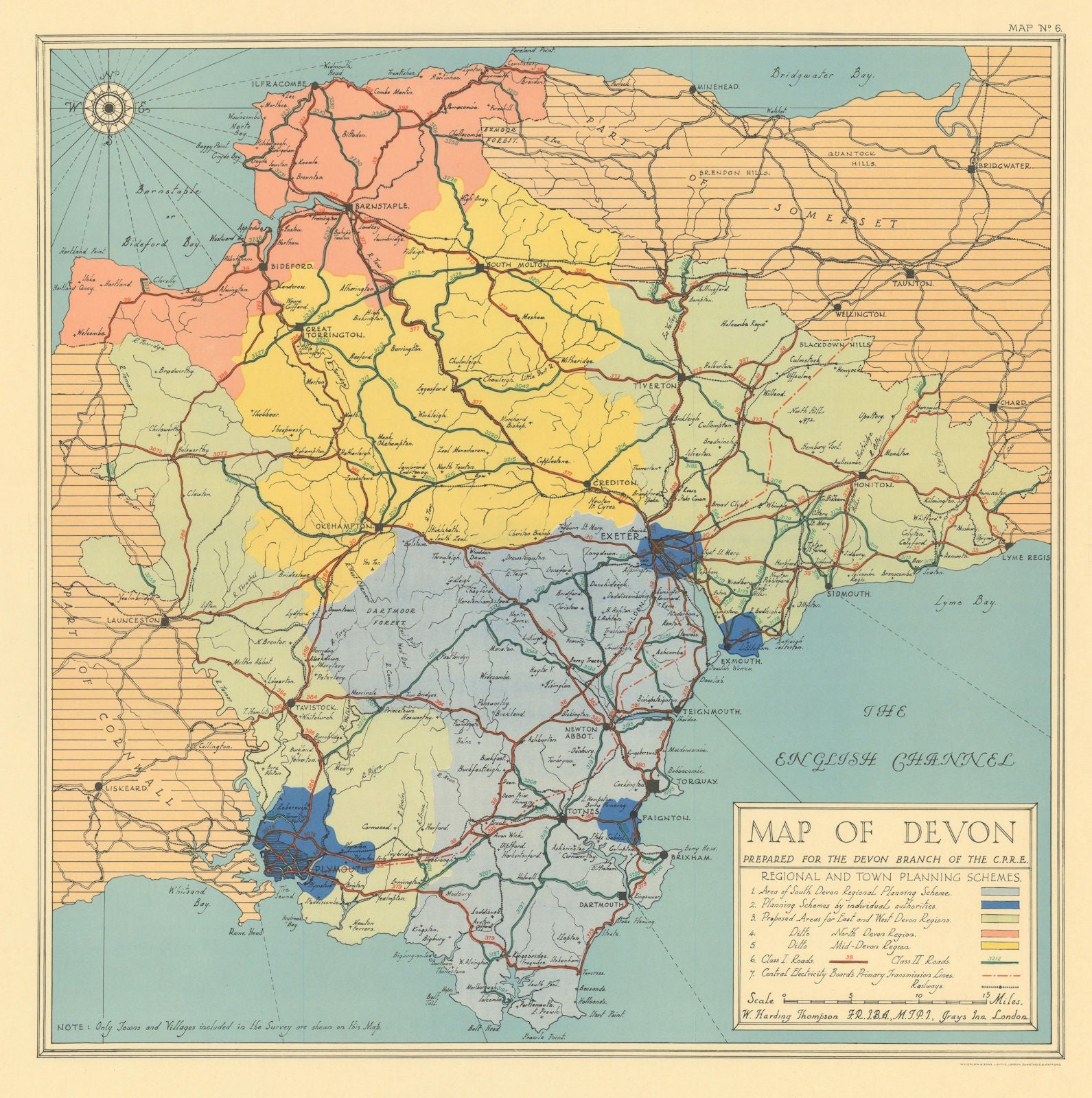 Devon regional & town planning schemes for CPRE by W. Harding Thompson ...