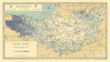 Somerset rainfall diagram by William Harding Thompson 1934 old vintage map