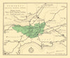 Somerset showing through routes A Roads. Pre-motorways. THOMPSON 1934 old map