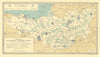 Somerset proposed statutory planning areas by William Harding Thompson 1934 map