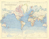 World surface routes. Shipping & railways. British Commonwealth. TIMES 1958 map