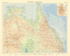 Australia NE. Queensland & Northern Territory. Brisbane plan. TIMES 1958 map