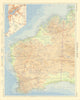 Western Australia. Perth & environs. TIMES 1958 old vintage map plan chart