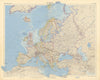 Cold war Europe. USSR West & East Germany Jugoslavia. TIMES 1955 map