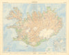 Iceland. Spitsbergen (Svalbard). Jan Mayen. Bear Island. TIMES 1955 old map