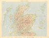 Northern Scotland. Highlands & Islands. Shetland & Orkneys. TIMES 1955 old map