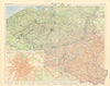 Belgium. Brussels Bruxelles plan. Road network. Autoroutes. TIMES 1955 old map