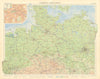 Northern Germany. Berlin plan. Road network autobahnen. TIMES 1955 old map