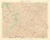 Germany south-west. Bavaria Bayern & Baden-Wurttemberg. TIMES 1955 old map