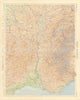 France south-east. Provence Alpes Côte d'Azur Auvergne Rhone. TIMES 1955 map