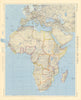 Africa. French Equatorial Africa. Rhodesia. Belgian Congo. TIMES 1956 old map