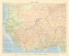 French West Africa. Gold Coast. Sahara desert sand dunes. TIMES 1956 map