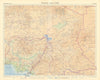 Nigeria & Chad. French West & Equatorial Africa. Cameroon. TIMES 1956 old map