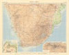 Southern Africa. Cape Town environs. Witwatersrand Johannesburg. TIMES 1956 map