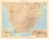Southern Africa. Cape Town environs. Witwatersrand Johannesburg. TIMES 1956 map