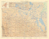 Canada Prairies. Winnipeg. Alberta Saskatchewan Manitoba. TIMES 1957 old map