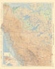 Canada west. Vancouver British Columbia Alberta Yukon. TIMES 1957 old map