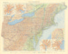 USA Northeast. Philadelphia Baltimore Washington DC Boston. TIMES 1957 old map