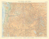 USA Pacific Northwest. Washington Oregon Idaho Montana. TIMES 1957 old map