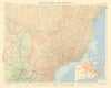 Brazil central & Paraguay. Rio de Janeiro environs. TIMES 1957 old vintage map
