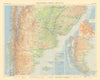 Argentina Chile Uruguay. Buenos Ayres plan. South America. TIMES 1957 old map