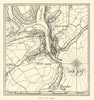 Town plan of LOOE Cornwall by William Harding Thompson 1930 old vintage map