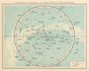 Southern Hemisphere constellations. Night sky. Star chart. THE TIMES 1895 map