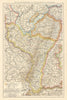 Rhine valley. Alsace-Lorraine & Palatinate of Bavaria. Rhineland. TIMES 1895 map
