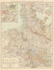 Northern Germany. Schleswig-Holstein. Hamburg. Lower Saxony. THE TIMES 1895 map